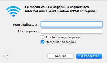 Wi-Fi Mac étape 4