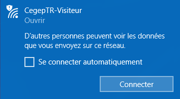 Wi-Fi Windows 10 étape 3 (visiteur)